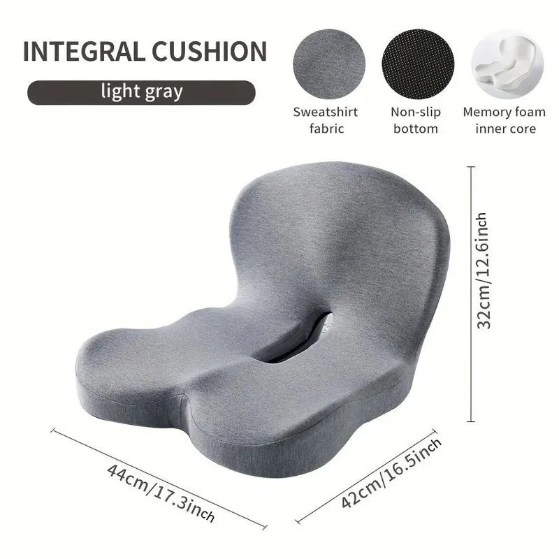 Ultimate Comfort Memory Foam Seat Cushion & Backrest for Office and Car - Ergonomic Support for Pain Relief