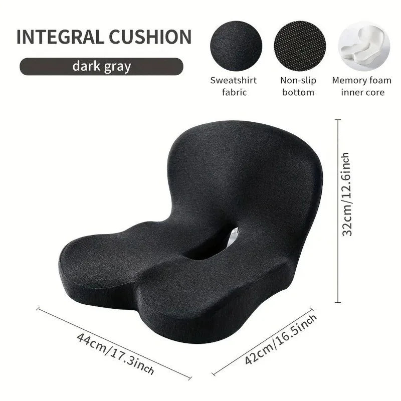 Ultimate Comfort Memory Foam Seat Cushion & Backrest for Office and Car - Ergonomic Support for Pain Relief
