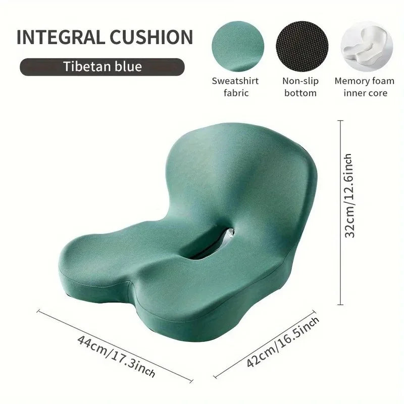 Ultimate Comfort Memory Foam Seat Cushion & Backrest for Office and Car - Ergonomic Support for Pain Relief